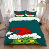 3Pcs Grinch Christmas Hat Bedding Sets For All Sizes New 3D Printed Bed Cover Comforter Duvet Cover Pillowcase Bedroom Decoration