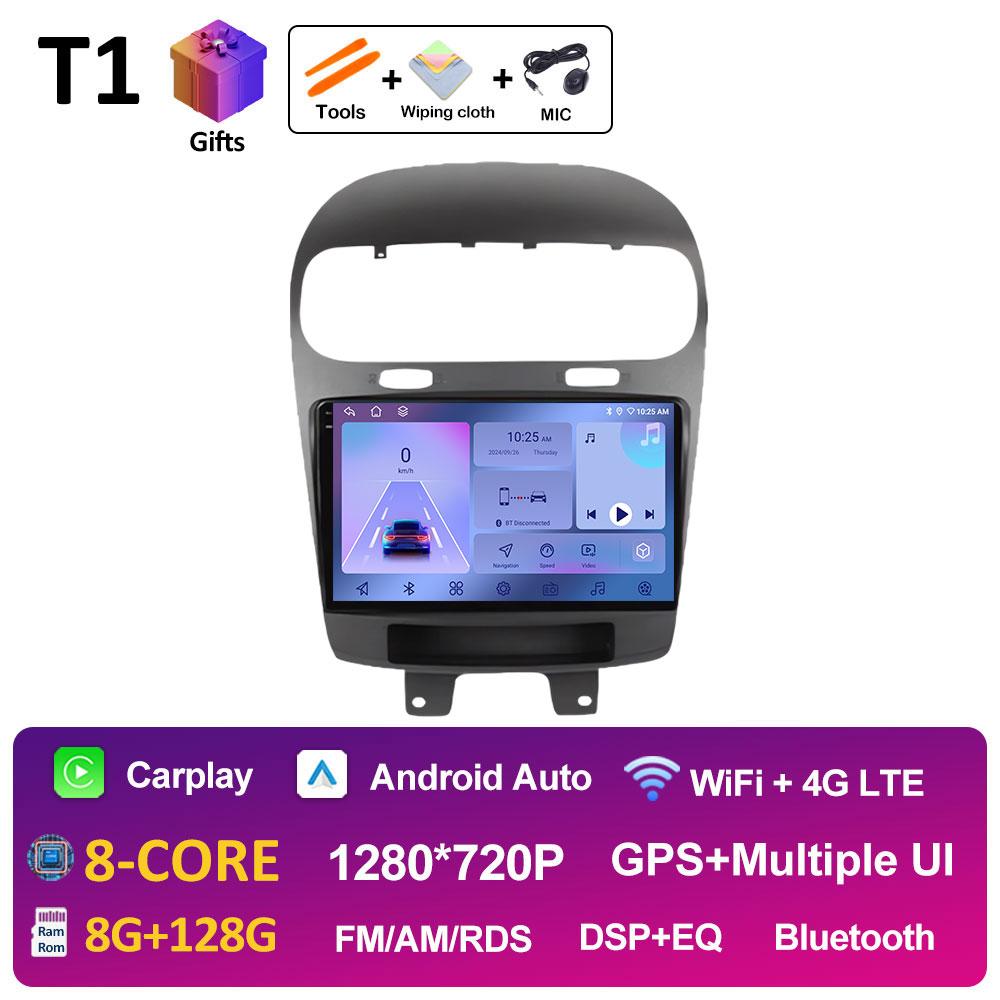 Android Smart System BT For Dodge Journey Fiat Freemont Leap 2011 2012 2013 2014 - 2020 DSP Stereo Cooling Fan QLED IPS Screen