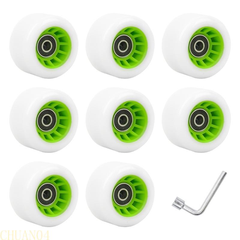A1A2 Skateboard Wheel with Bearings, Roller Skate Wheels Set Double Row Roller Skate Accessory Quads Skate Replacement Wheel