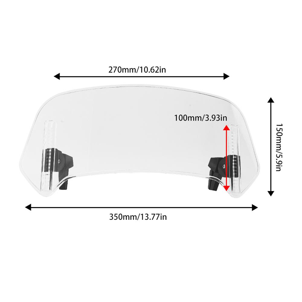 Adjustable Extension Windshield Motorbike Windscreen For BMW Honda Yamaha Suzuki