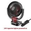 12V/24V Leistungsstarker Auto-Ventilator Geräuscharmes Kühlgerät Mit 360° Verstellbarem Kopf Für Fahrzeuginnenraum
