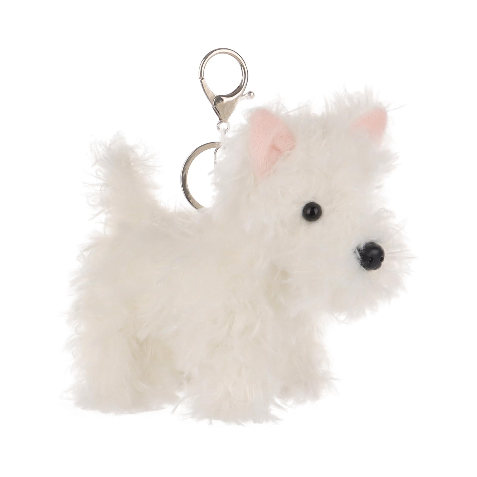 

Apricot Lamb West Highland Cute Soft Keychain Plush Perfect for Boys and Fits Backpacks and 13cm Toy, Girls, Kids Purses, белый