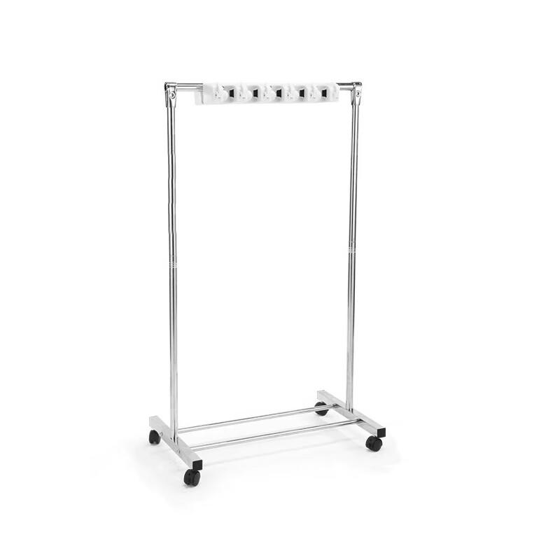 Mobile Stainless Steel Mop and Broom Organizer