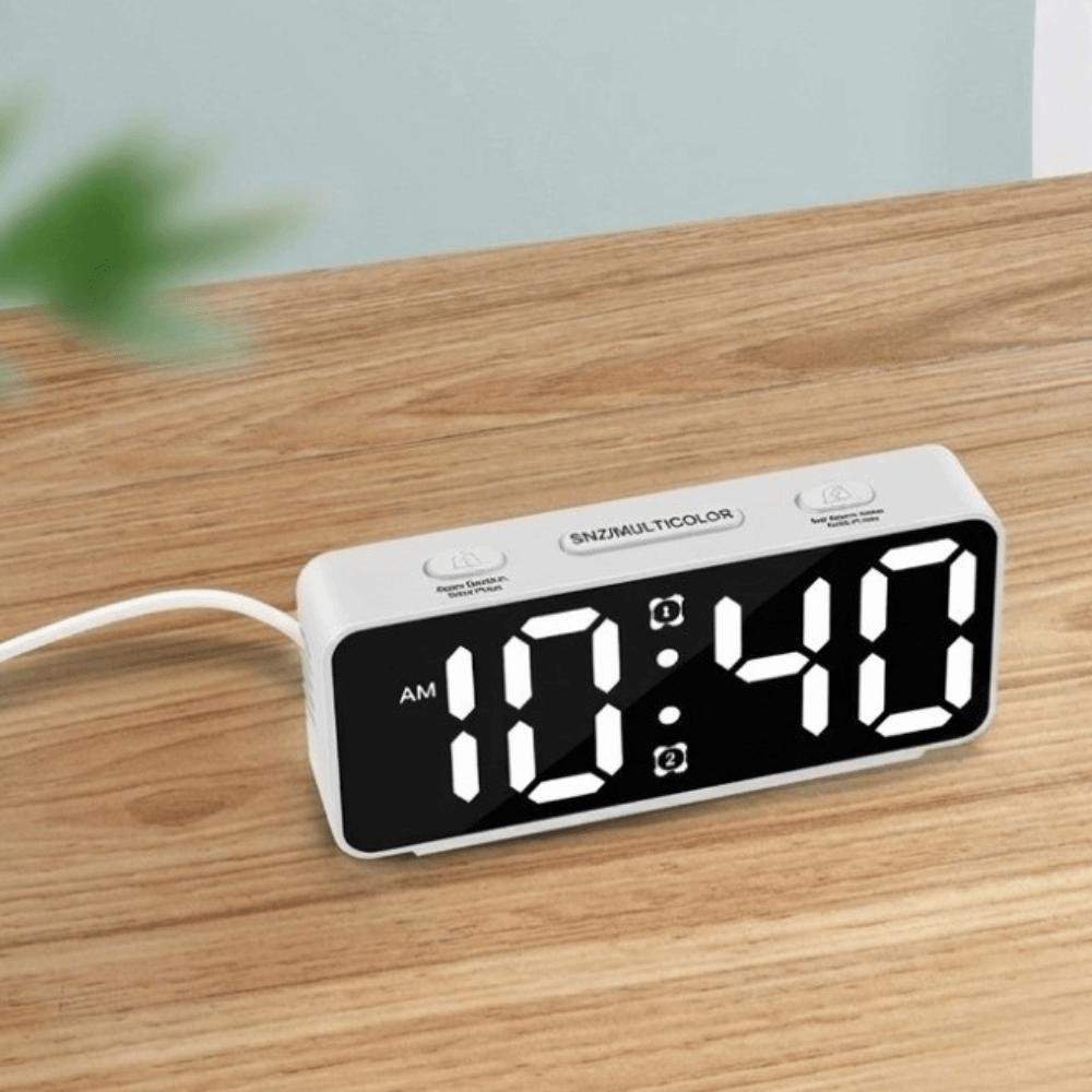 RGB Display Table Clock 12/24H Display Digital Alarm Clock Fashion Desktop Alarm Clock  Table