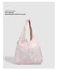 2025 Bow Art Lace One-Shoulder Large Canvas Tote Bag