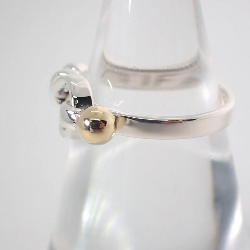 [Used] TIFFANY 925/750 hook and eye combination ring / size 9 / g455-25