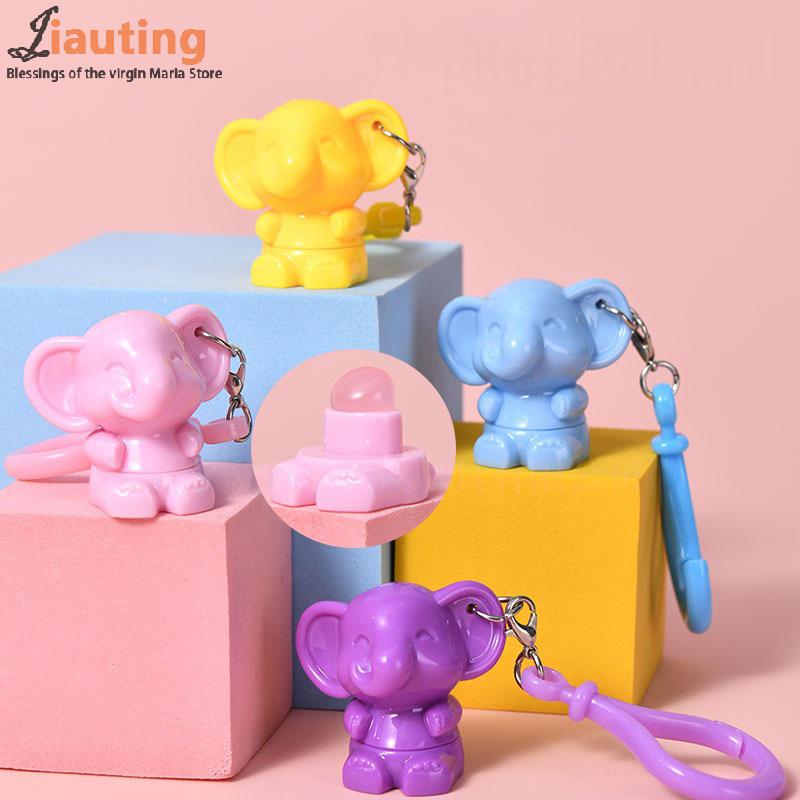 Elephant Shaped Silicone Lip Brush Keychain Pendant Fashion Makeup Brush Cute Lip Mud Halo Dye Brush Concealer Brush