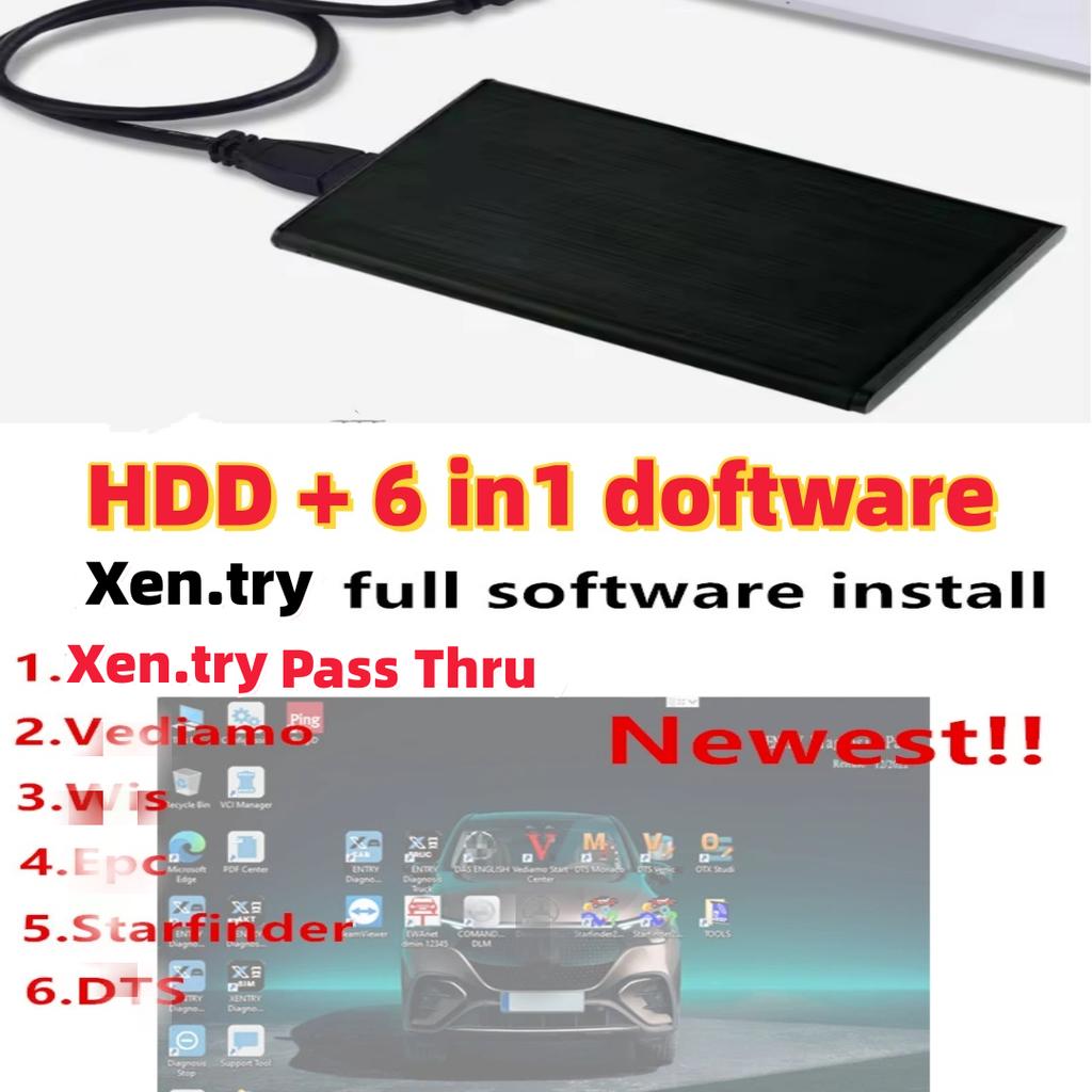 Xentry Pass Thru 2025.09 Xentry 2023.12 Diagnostic Software with Tactrix Openport 2.0 ECU Chip Tuning Tool OBD2 Scanner Tool