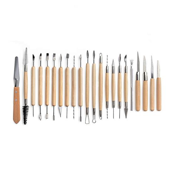 43Pcs/Set Ceramic Carving Pottery Clay Modeling Sculpting Tool with Carrying Bag