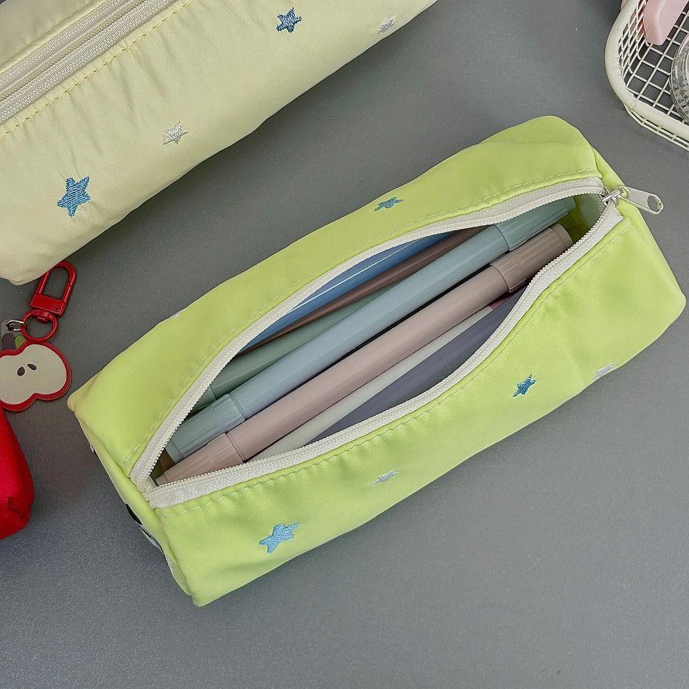 Summer Fruit Embroidery Pen Bag Soft Touch Stationery Storage Bag Pencil Case  Student Gift