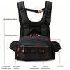 Scratchproof Bag Multiple Compartment Chest Pack Splashproof Backpack with Reflective Strips Portable Fishing Chest Bag