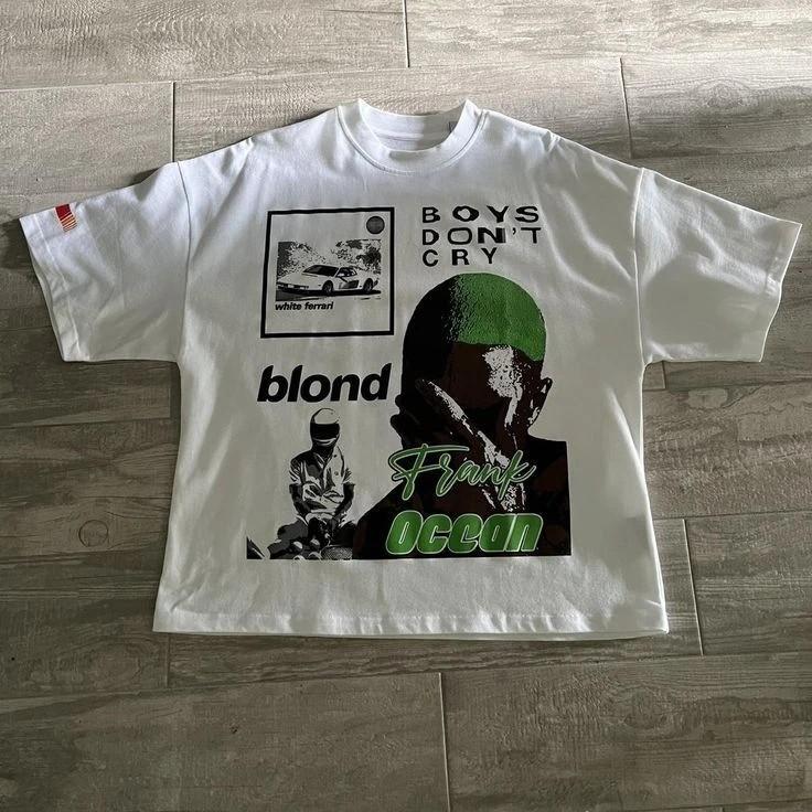 Репринт Футболка с принтом Frank Ocean Blond Белая Унисекс S-5XL Унисекс Футболка M