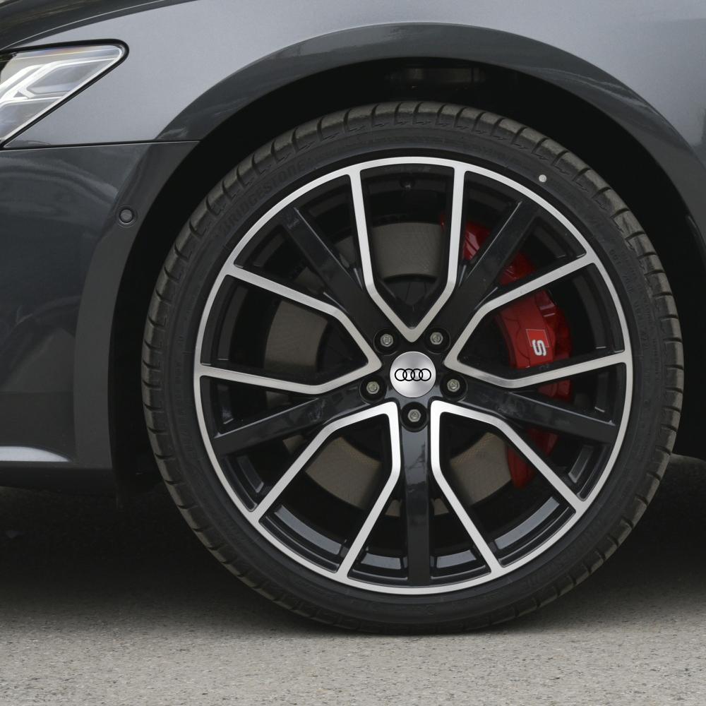 56MM 60MM 63MM 65MM 68MM Coprimozzi Centrali per Cerchi Auto Adesivo Copricoppe Decorazione Per Audi A3 A4 B8 B9 A6 C5 C6 Q7 A7 Q5 A5 A8 S RS