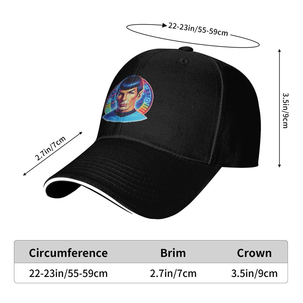 Stars Treks Spock Live Long and Prosper Sun Baseball Cap Summer Trendy Trucker Hat For Women Men Tennis Skate Snapback Cap