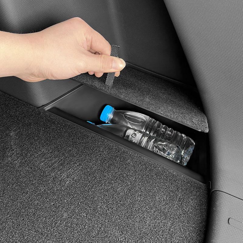 Trunk Side Storage Box For BYD Yuan Plus Atto 3 2022-2025 Cargo Compartment Organizer Bucket TPE Bins Interior Partition Storage