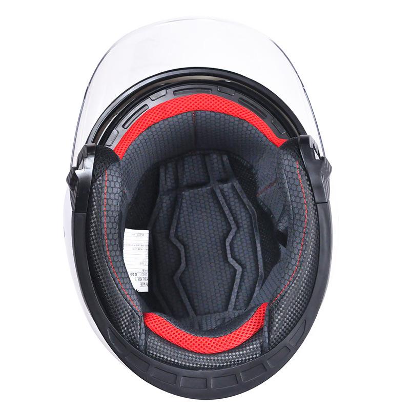 Unisex Smart LED Motorcycle Helmet with Long Battery Life, Suitable for All Seasons - Three-Quarter Design