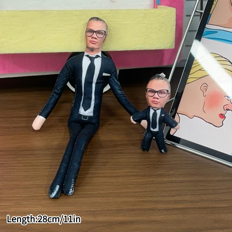 Michael Jackson Plüschpuppe MJ Cosplay Requisitenpuppe Abstrakte Biegsame Figur Gelenkbeweglichkeit Plüschpuppen Sammlerstück Geschenk Dekoration black