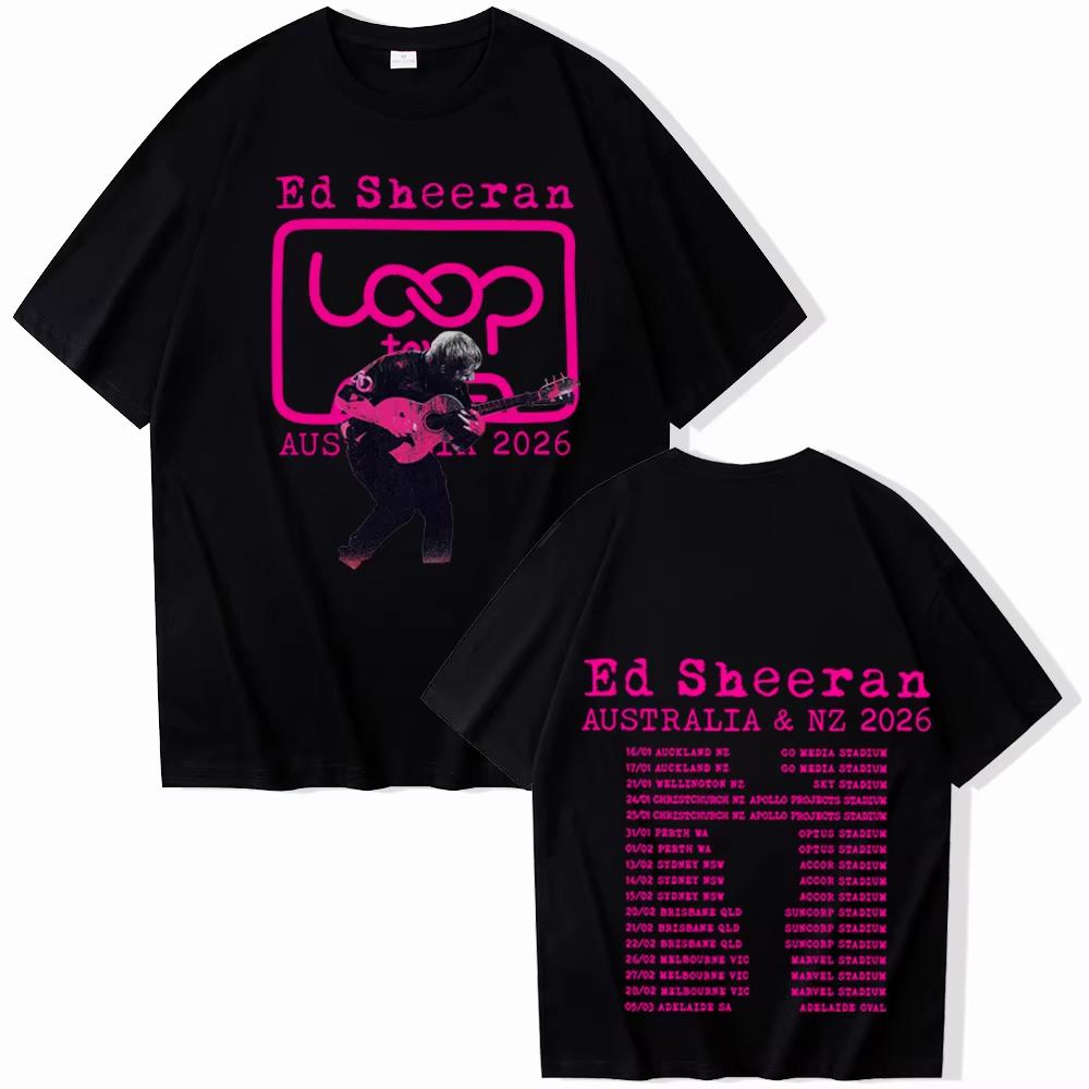 

Ed Sheeran Loop Tour 2026 Tshirt Man Woman Harajuku Oneck Casual Shirt Ed Sheeran Tshirt New Women T Shirt 2026 Men Tshirt 2XL