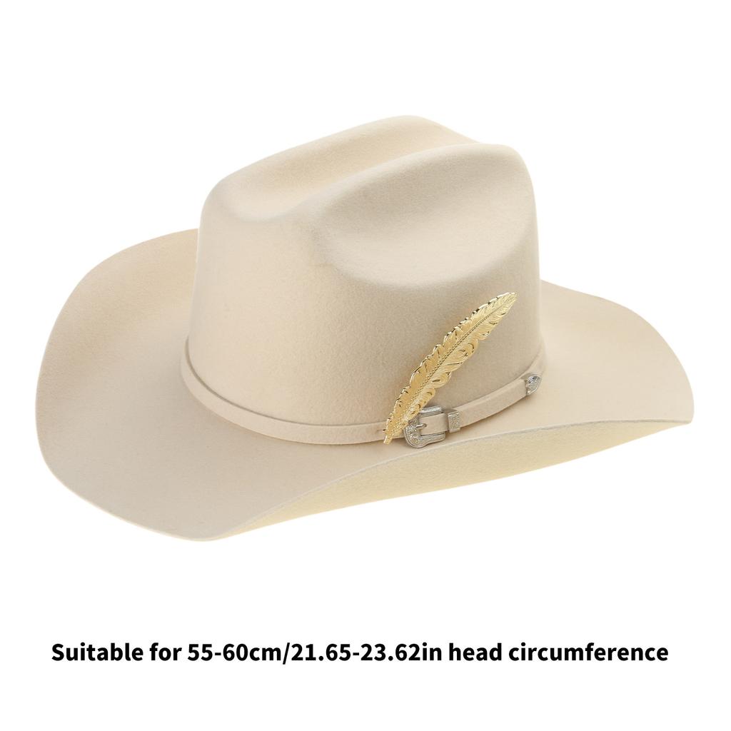 Feathered Wool Hat for Music Festival Adult Winter Autumn Hat Formal Event Fedoras Stage Show Hat Women Men Headpiece