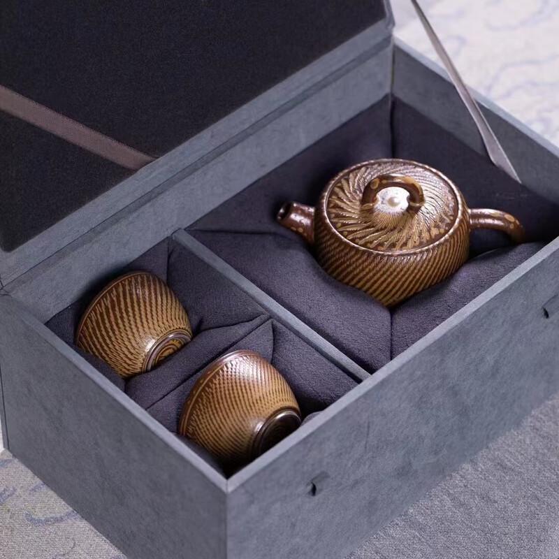 Yihude Gray Glazed Teapot Tea Set
