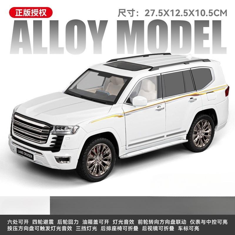 1:18 Land Cruiser LC300 SUV Alloy Car Model Diecasts Metal Offroad Vehicles Car Model Sound Light Childrens Toys Gift