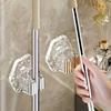 1PCS Punch-free Suction Cup Mop Holder Mop Buckle Mop Wall-mounted Clip Broom Clip Bathroom Mop Hook Behind The Door