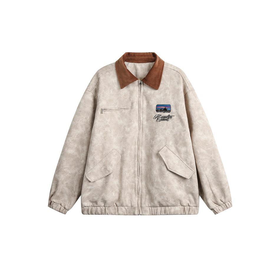 Women's Retro Baseball Jacket: Spring/Autumn Loose-Fit Pilot Design