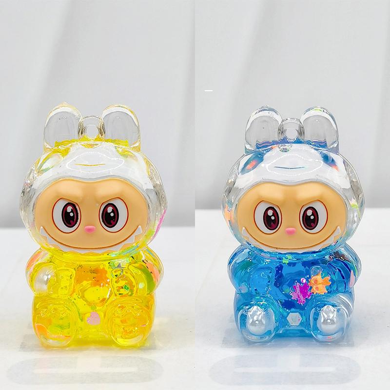 Quicksand Rabbit Cute Flash Color Dopamine Car Home Toy Ornaments