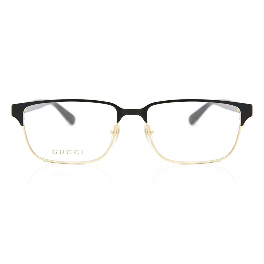 

Gucci Gg0383o 004 Men Eyeglasses Black/Gold/58
