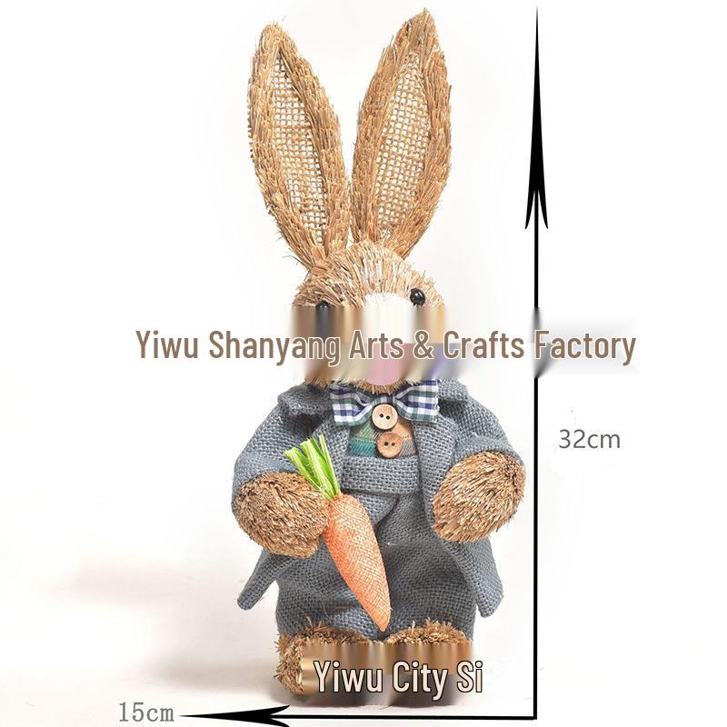 Easter Bunny Cattail Rabbit Ornaments - Home, Mall, and Garden Decor