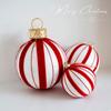 Foam Christmas Pendants Red&White Flannel Tree Ornaments New Christmas Hot Air Balloon  Xmas