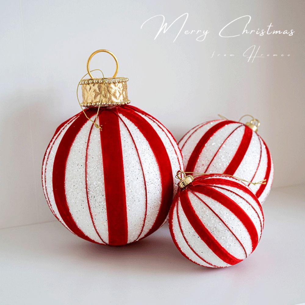 Foam Christmas Pendants Red&White Flannel Tree Ornaments New Christmas Hot Air Balloon  Xmas