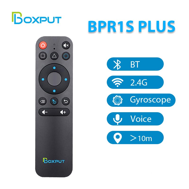 BOXPUT BPR 1 S Plus Mouse antenă Telecomandă Telecomandă radiofrecvență Telecomandă BT Telecomandă vocală cu învățare în infraroșu Gyro USB Aplicabil la