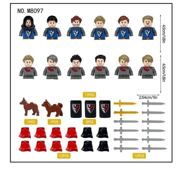 Military Building Blocks Medieval Solider Figures Gifts Toys Weapons Shield Holy Roman Saint Lazarus Jerusalem Knight Legion MOC