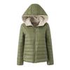 Women's Fashion Casual Coat Cotton Jacket Short Padded Loose Hooded Cotton Jacket