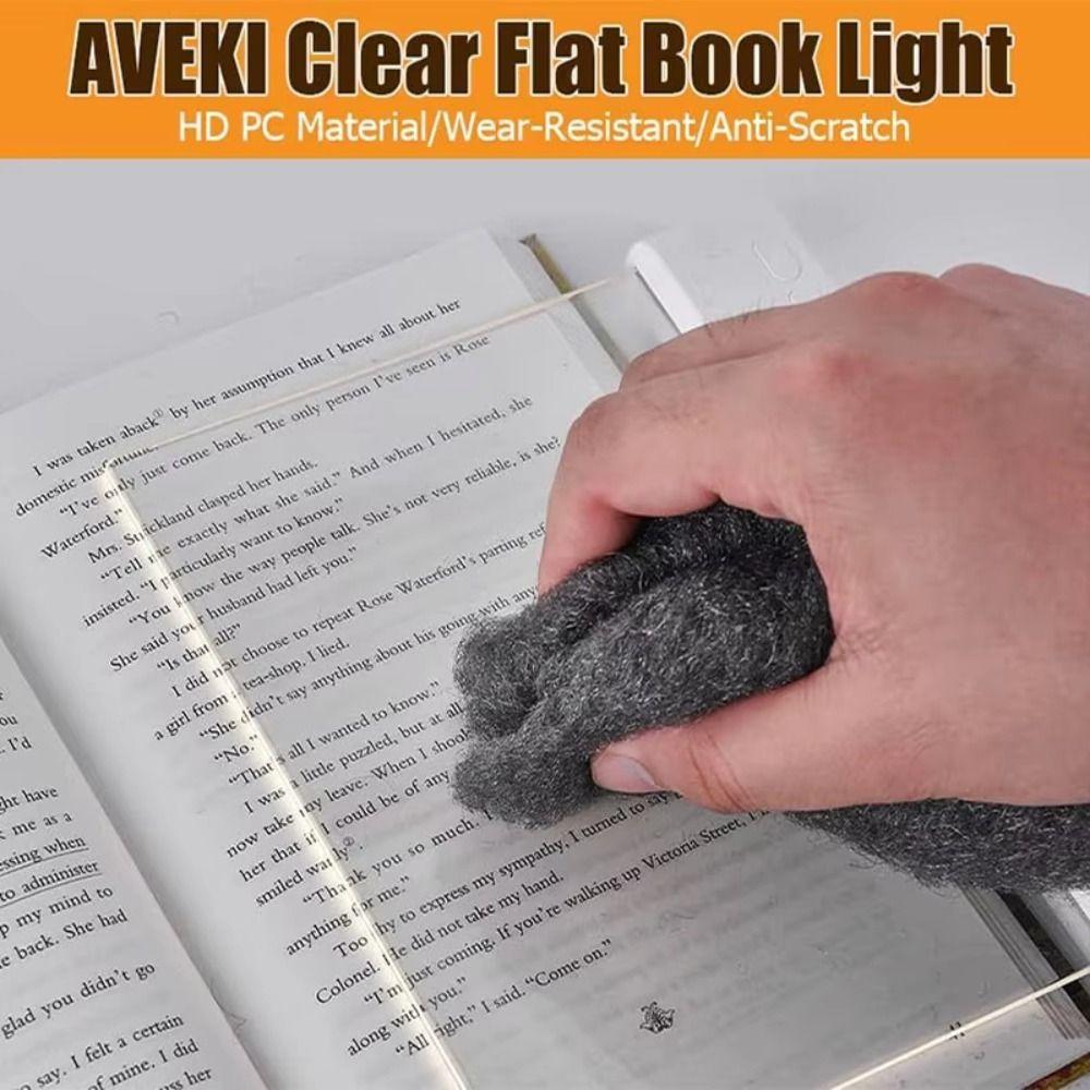 Rechargeable Reading Lamp 3 Color Modes Timer Function LED Book Light Dimmable Clear LED Panel Book Light Reading At Night