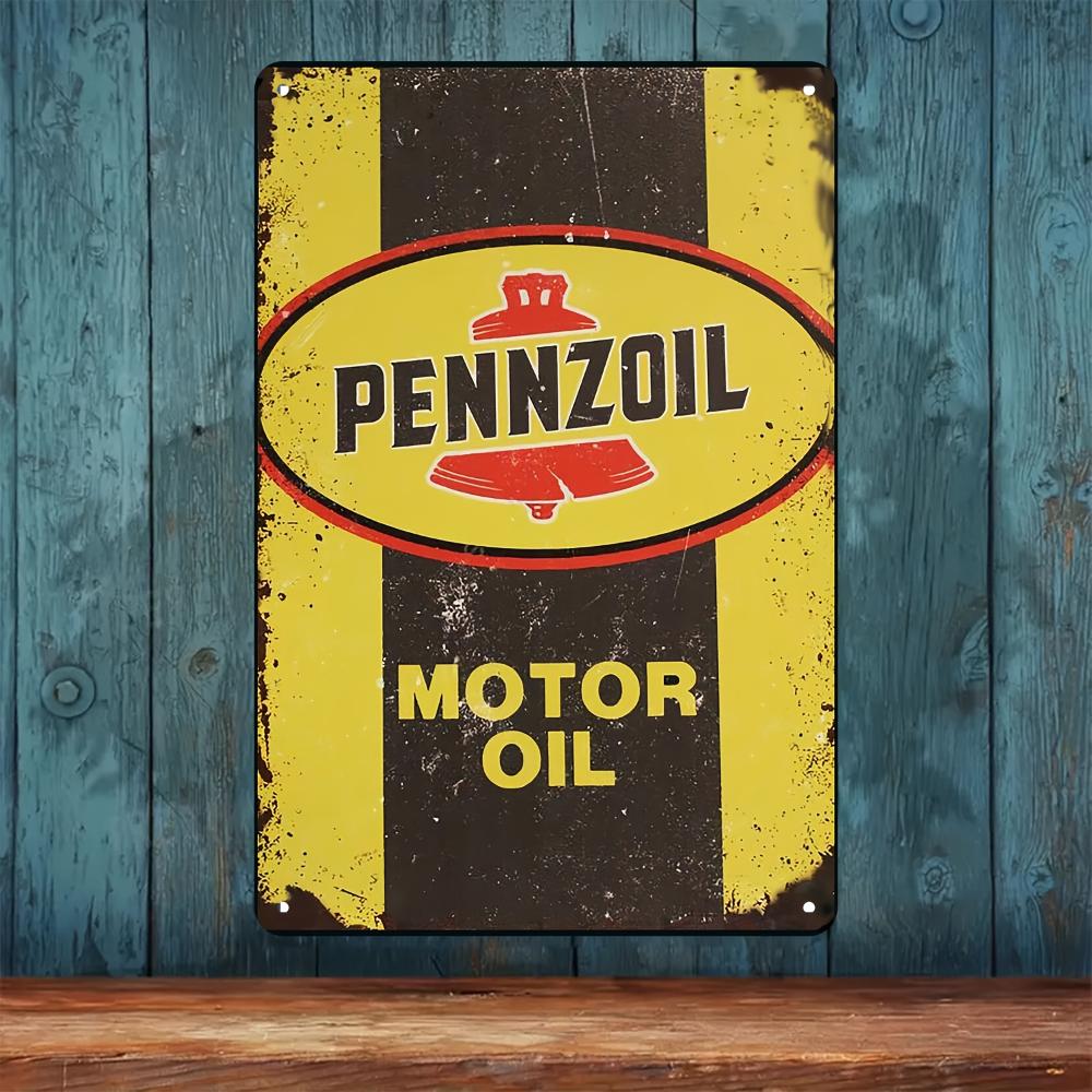 Pennzoil Vintage Metallschild - Perfekt für Garage & für Man Cave Deko, Perfekt für Raumdeko