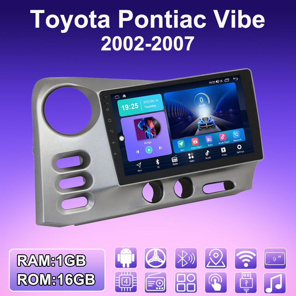 

2 DIN Android автомобильное радио для Toyota Pontiac Vibe 2002-2007 мультимедийный проигрыватель головное устройство стерео GPS навигация WIFI 1+16 ГБ 1+16GB,A