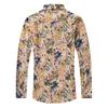 CEEN Long Sleeve Aloha Shirt with Vivid Breathable Cotton and Stylish Top for and Casual Plus Sizes Men's All-Over Print, Linen, Commuting, School,