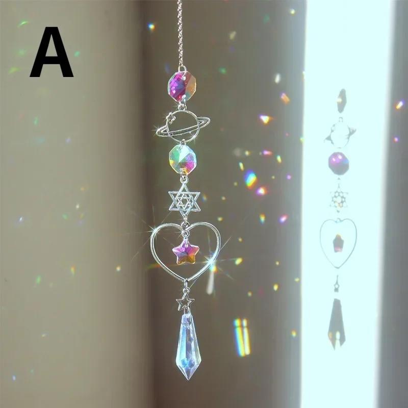 

Хрустальная подвеска Wind Chime Moon Sun Catcher Diamond Prisms Dream Decoration Crafts Accessories Tools Home Garden Decor Windchime светло-серый