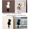 Novelty Cartoon Multifunctional Cat Fridge Magnet Refrigerator Sticker Hooks