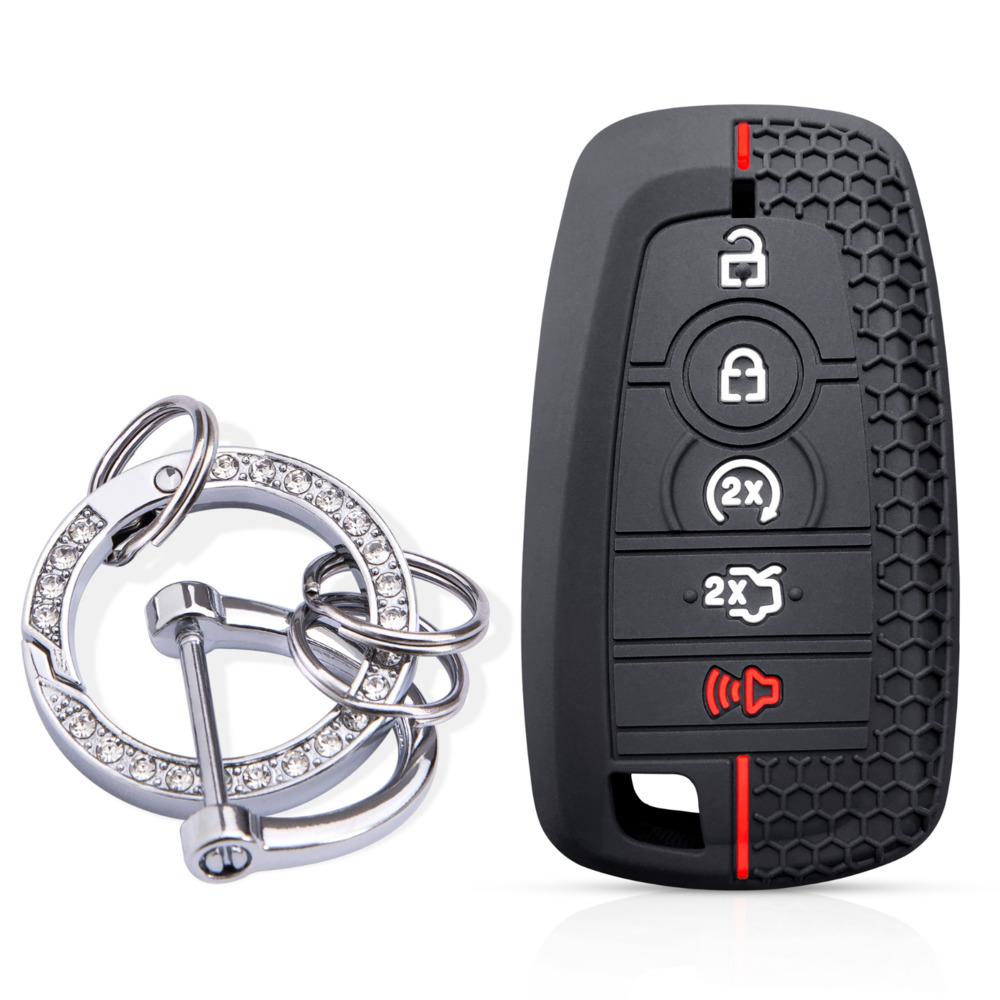 for Ford Explorer Fusion Ecosport mustang 2020 keyshell keyset, silicone Car keyring, Key Case protector 5btns