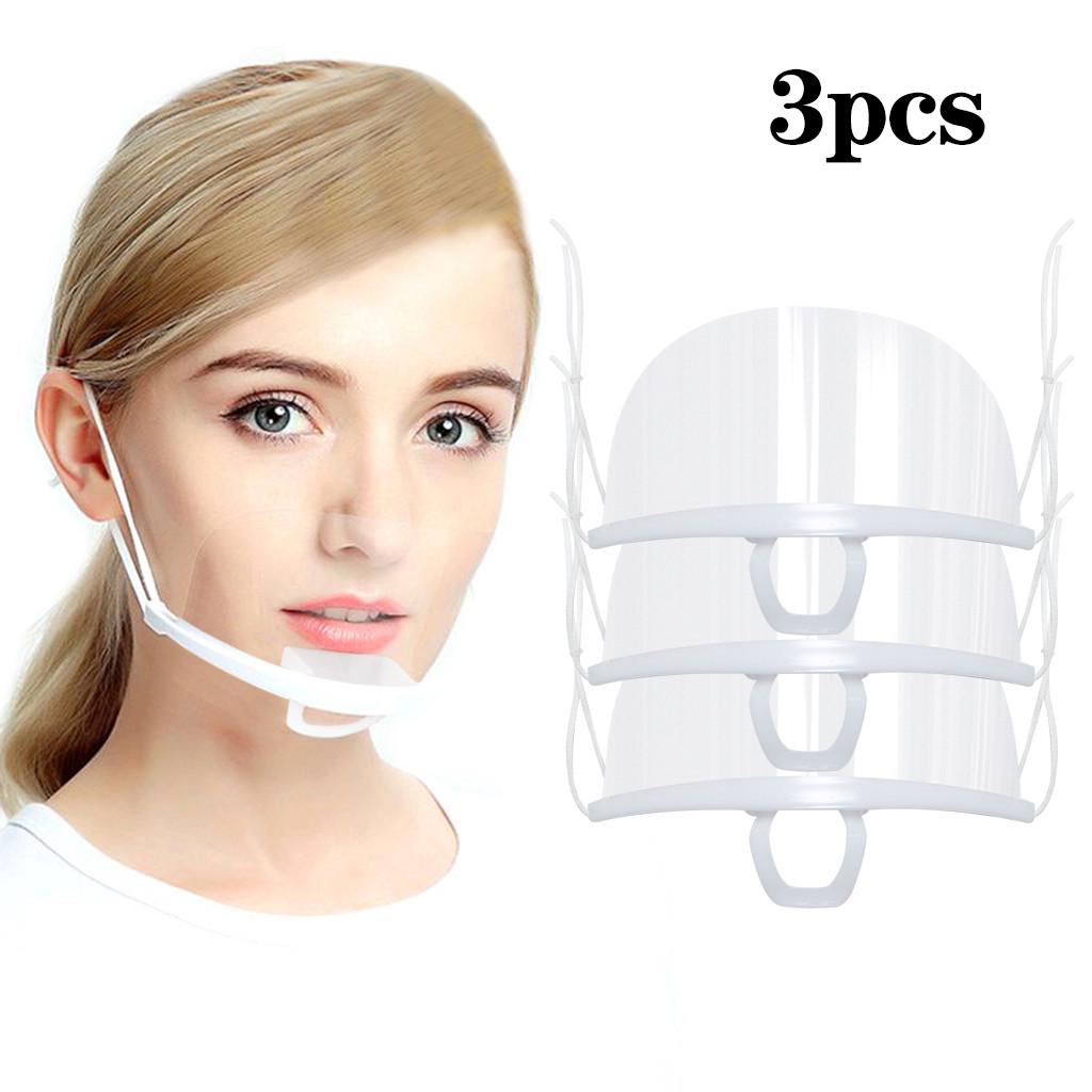 Clear Face Shield for Food Service Workers Transparent Protective Visor Lightweight Comfortable Adjustable Fit Durable Material белый
