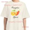 Pumpkin Spice Funny Chili T Shirt Fall Seasonal Vintage Washed Designer Clothes Stretched Graphic Homme Slightly Unisex