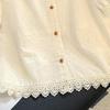 Women's Pure Cotton Jacquard Embroidered Short-Sleeve Shirt