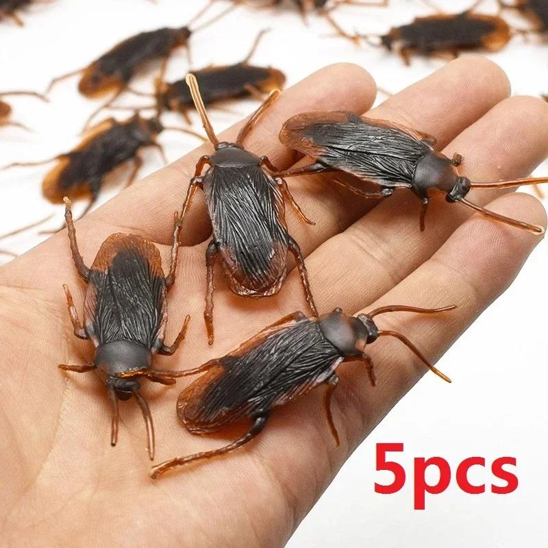 Realistic Bugs Funny Toy Horrifying Funny Cockroaches Joke Decoration Props Rubber Toy Halloween Prank April Fools  Day Props