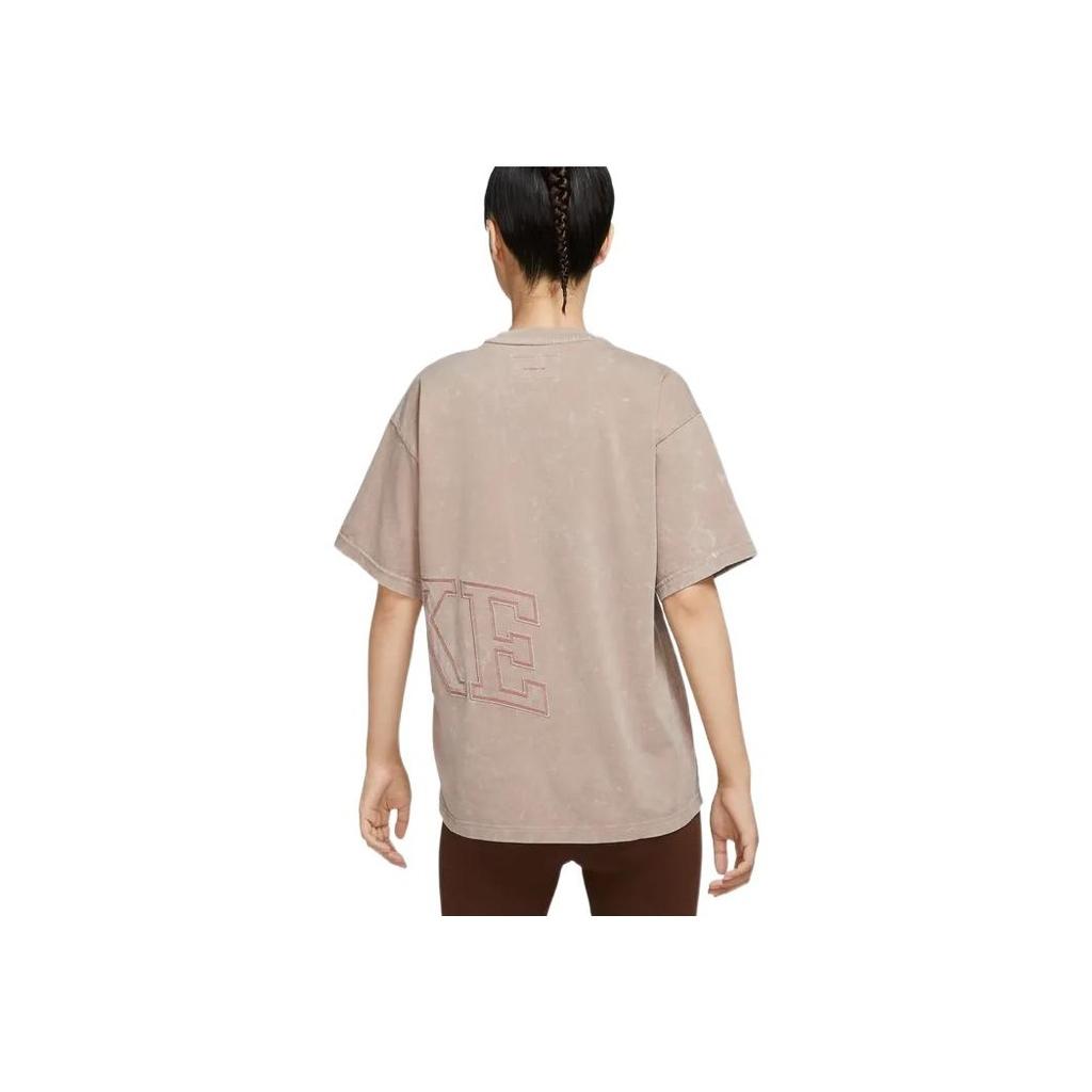 Nike FW22 Logo Print Short Sleeve T-Shirt Unisex Tops Khaki DX5836-247