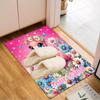 1PC Custom Name Flamingo Flowers Fantasy Art Theme Floor Mat Ideal for Living Room, Game Rooms, Office, Bedroom,Floor Mat Playful Design