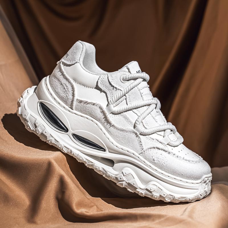 2025 New Men Colorful Shoes Trendy Fashion Versatile Thick Soled Height Raising Low Cut Breathable Casual Sports Beautiful Cosy