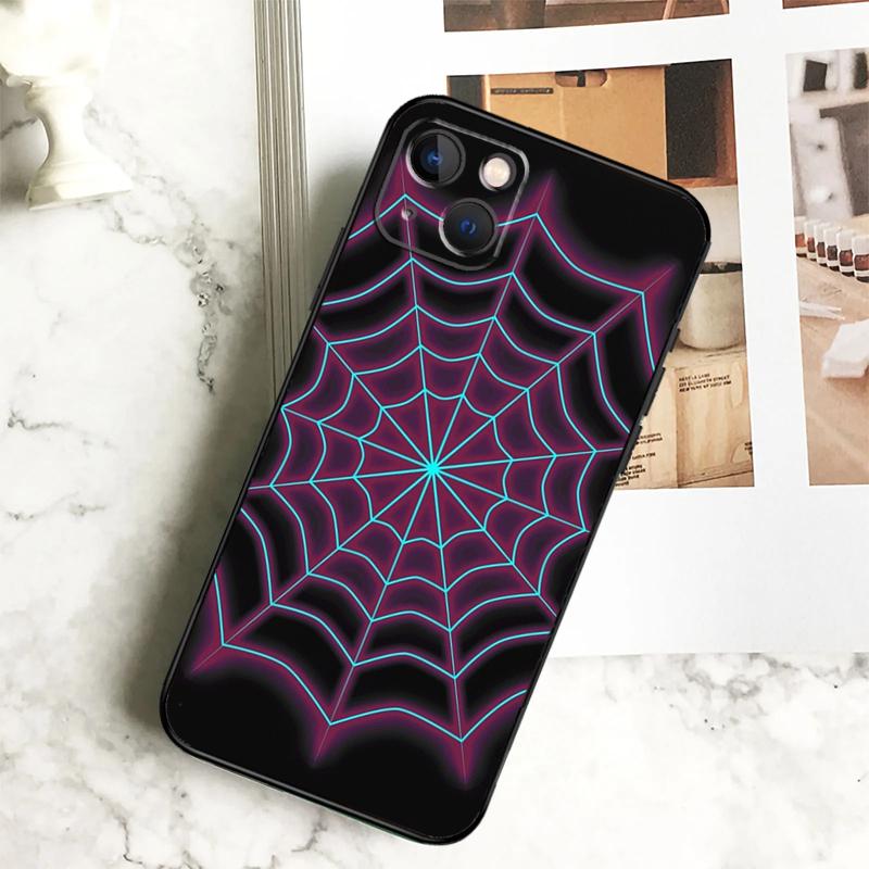 Spider Web Phone Case For iPhone 17 16 15 13 12 11 14 Pro Max Plus 12 13 Mini 16e 17 Air Cover Coque